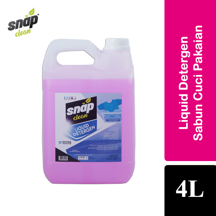 Snap Clean Liquid Detergen Sabun Cair Ramah Lingkungan 4L