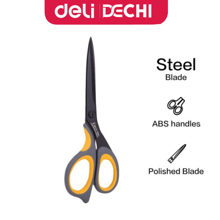 Jual Deli Teflon Scissors Gunting Teflon Mm Anti Lengket Desain Ergonomis E