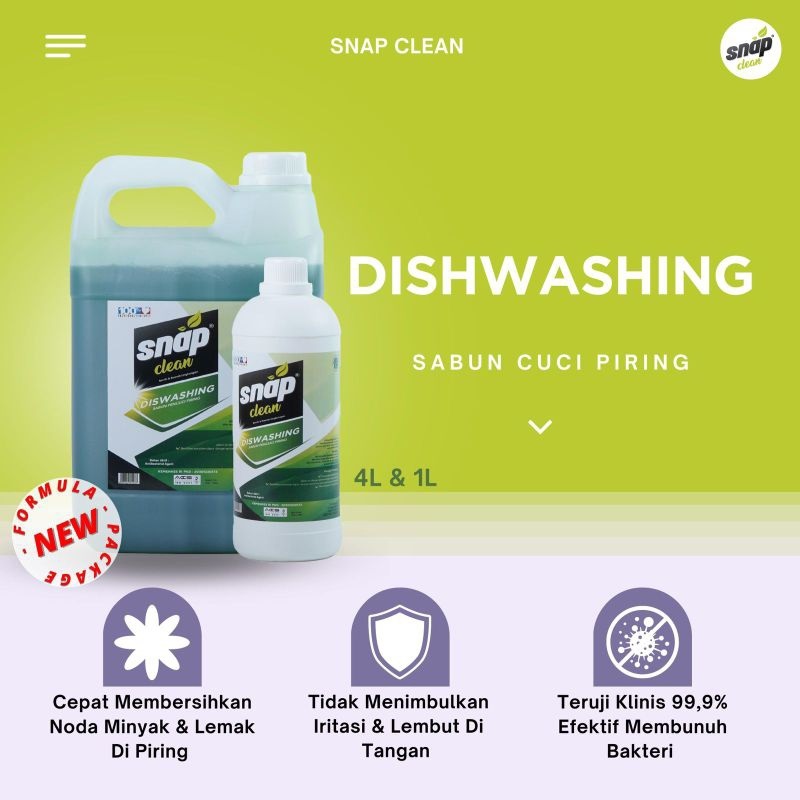 Snap Clean Sabun Cuci Piring Dishwashing 5 L