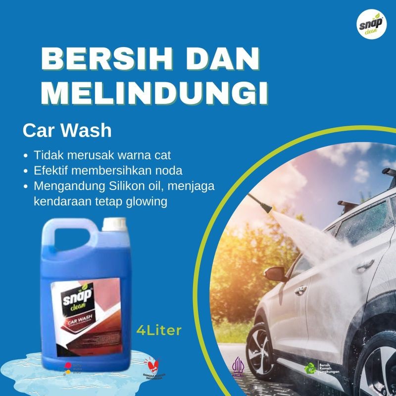 Snap Clean Car Wash Sabun Cuci Mobil Motor Kendaraan 4L