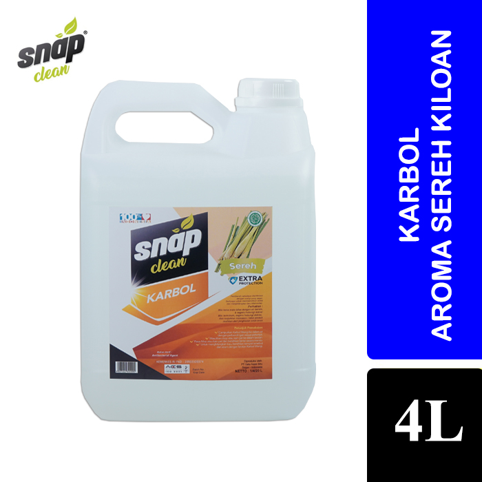 Snap Clean Karbol dengan Anti Bacterial 4 Liter