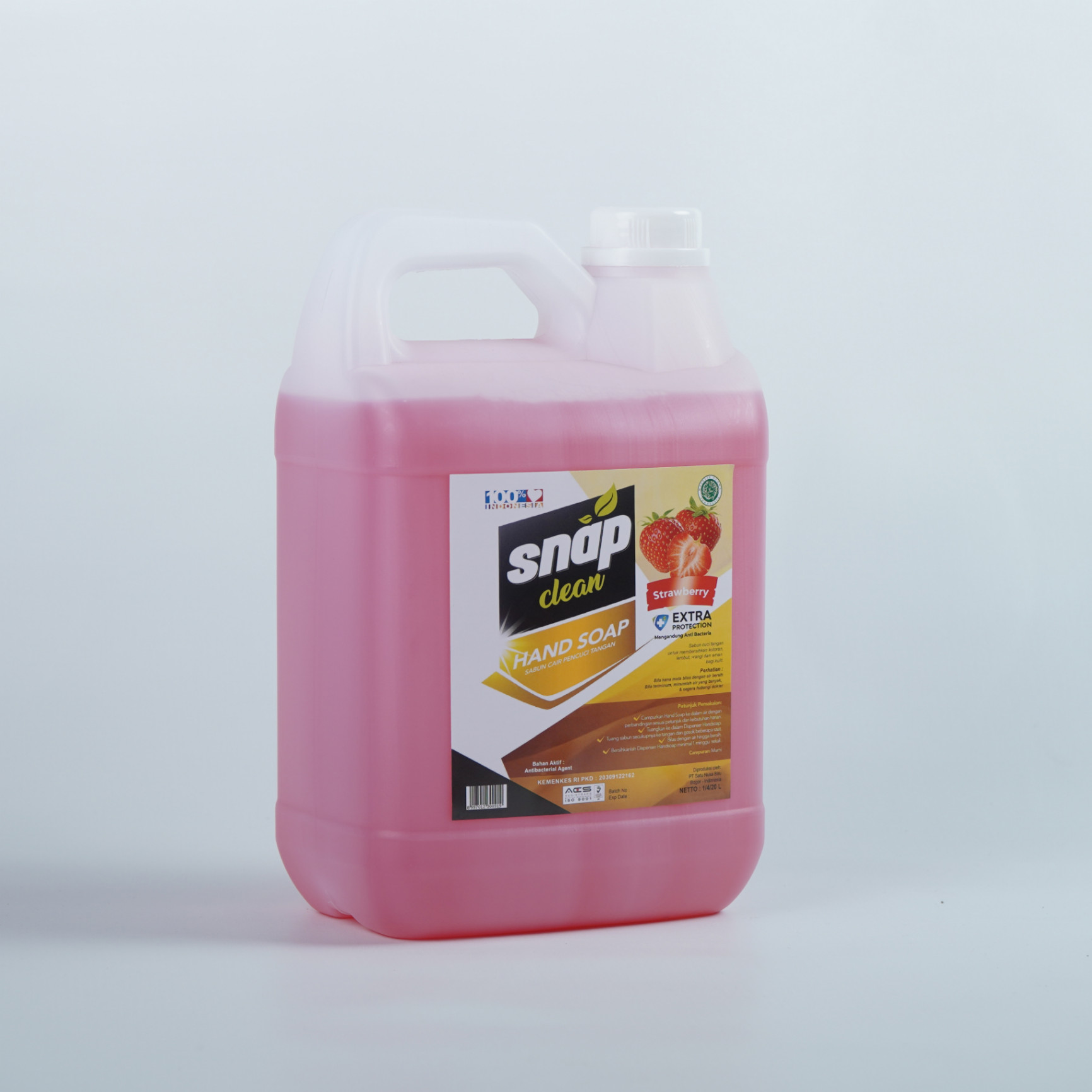 Snap Clean Sabun Cuci Tangan Handsoap Aroma Strawberry 4L