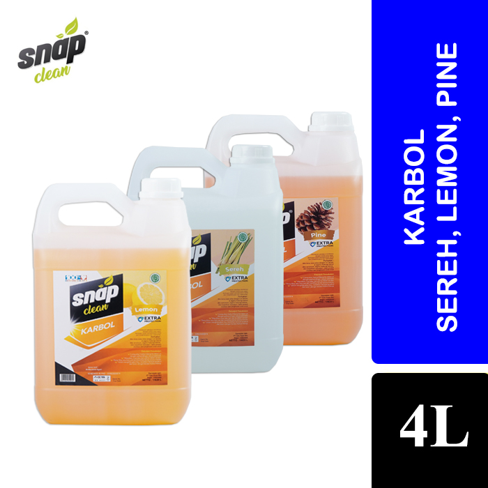 Snap Clean Karbol dengan Anti Bacterial 4 Liter