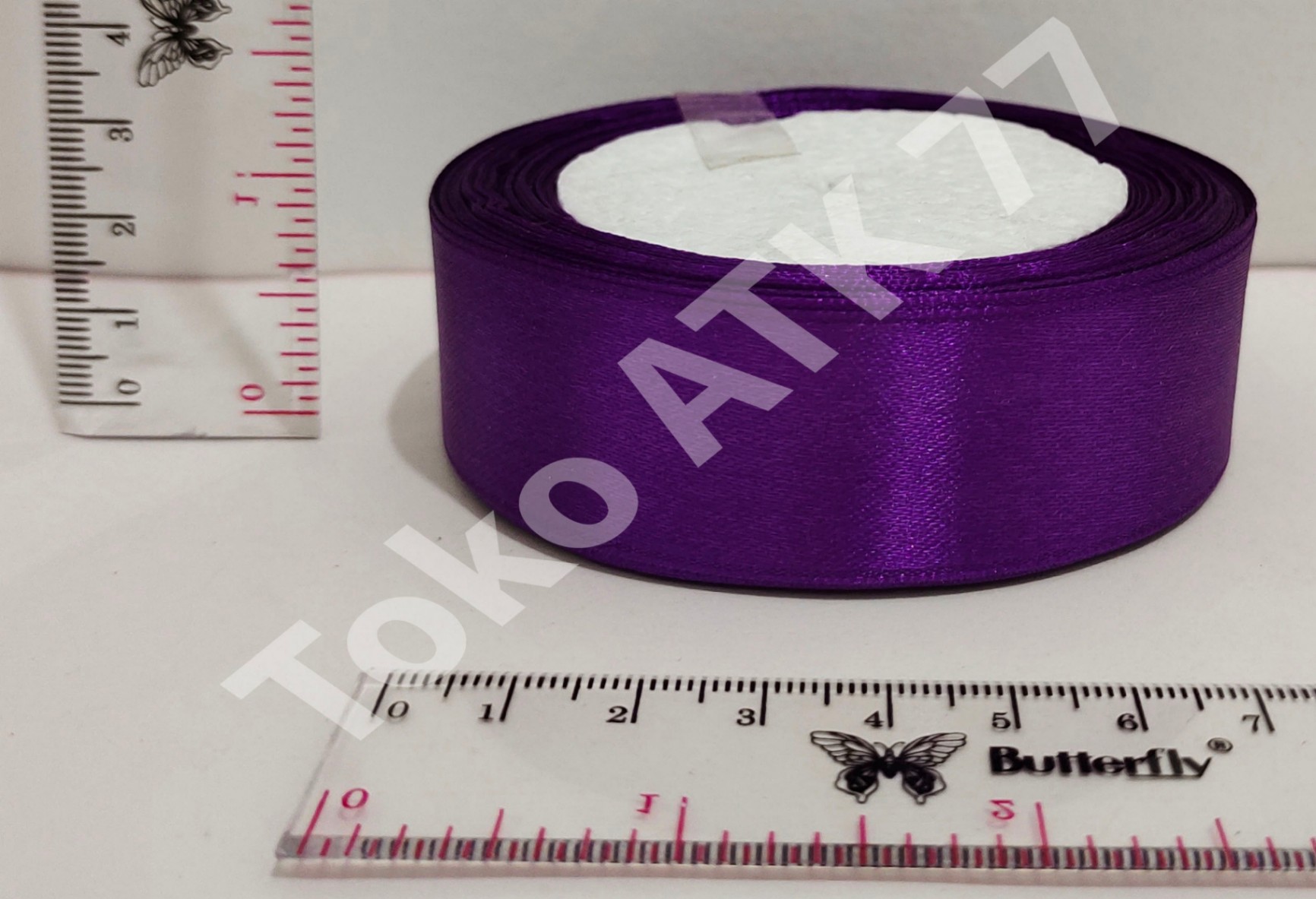 Pita Kado Kain Satin 1" 1 " Satu Inch Ungu Tua READY STOCK