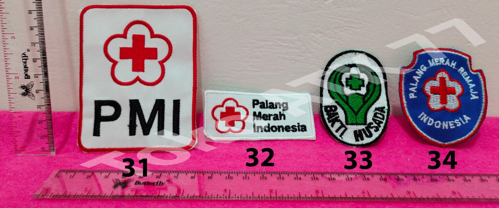 Logo Badge Bet Bordiran Lencana Seragam Sekolah Pramuka Paskib PMR PMI
