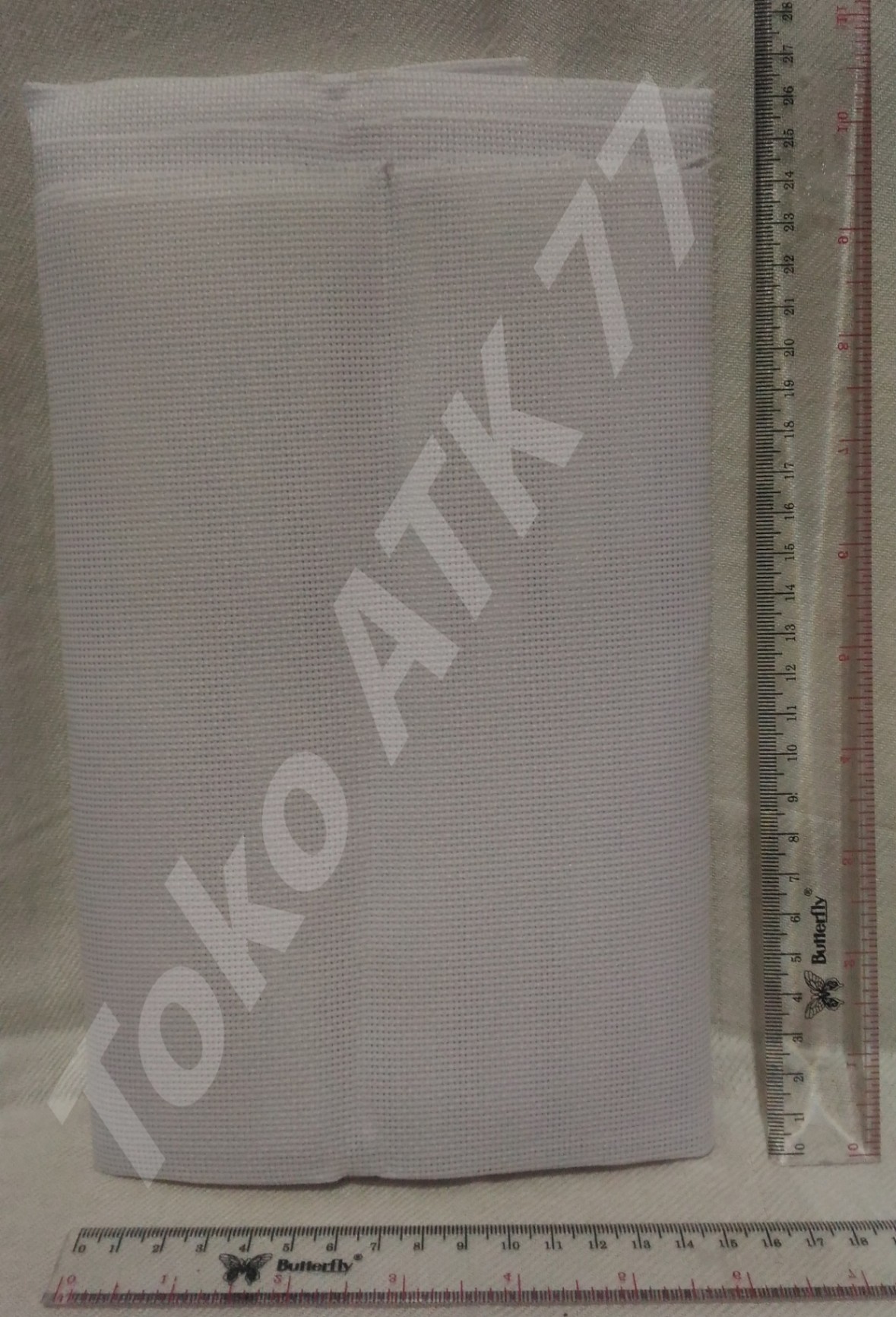 Kain Strimin Kristik Putih Ukuran Besar 1mx70cm READY STOCK