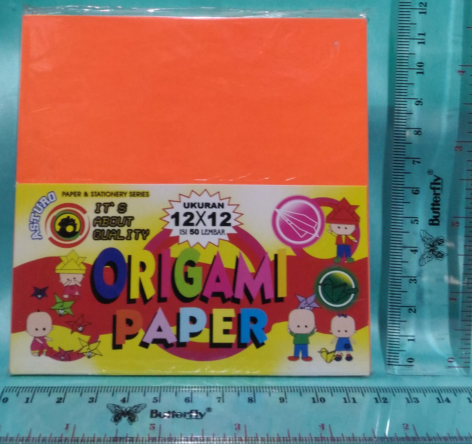 Kertas Origami Lipat Warna Warni Asturo 12x12 READY STOCK