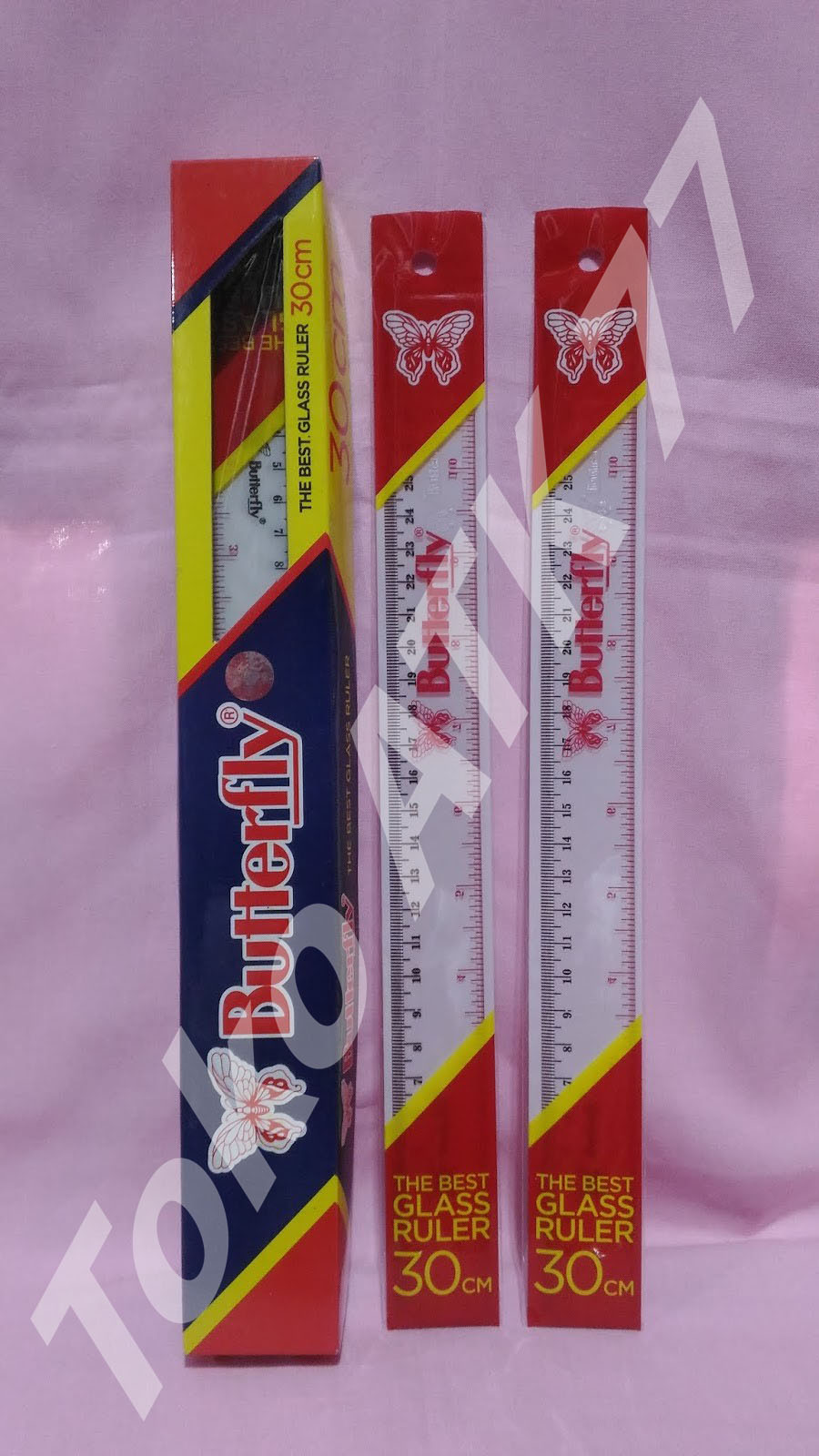 Penggaris Mistar Butterfly 30cm 30 cm 1lusin 1lsn 12pcs READY STOCK