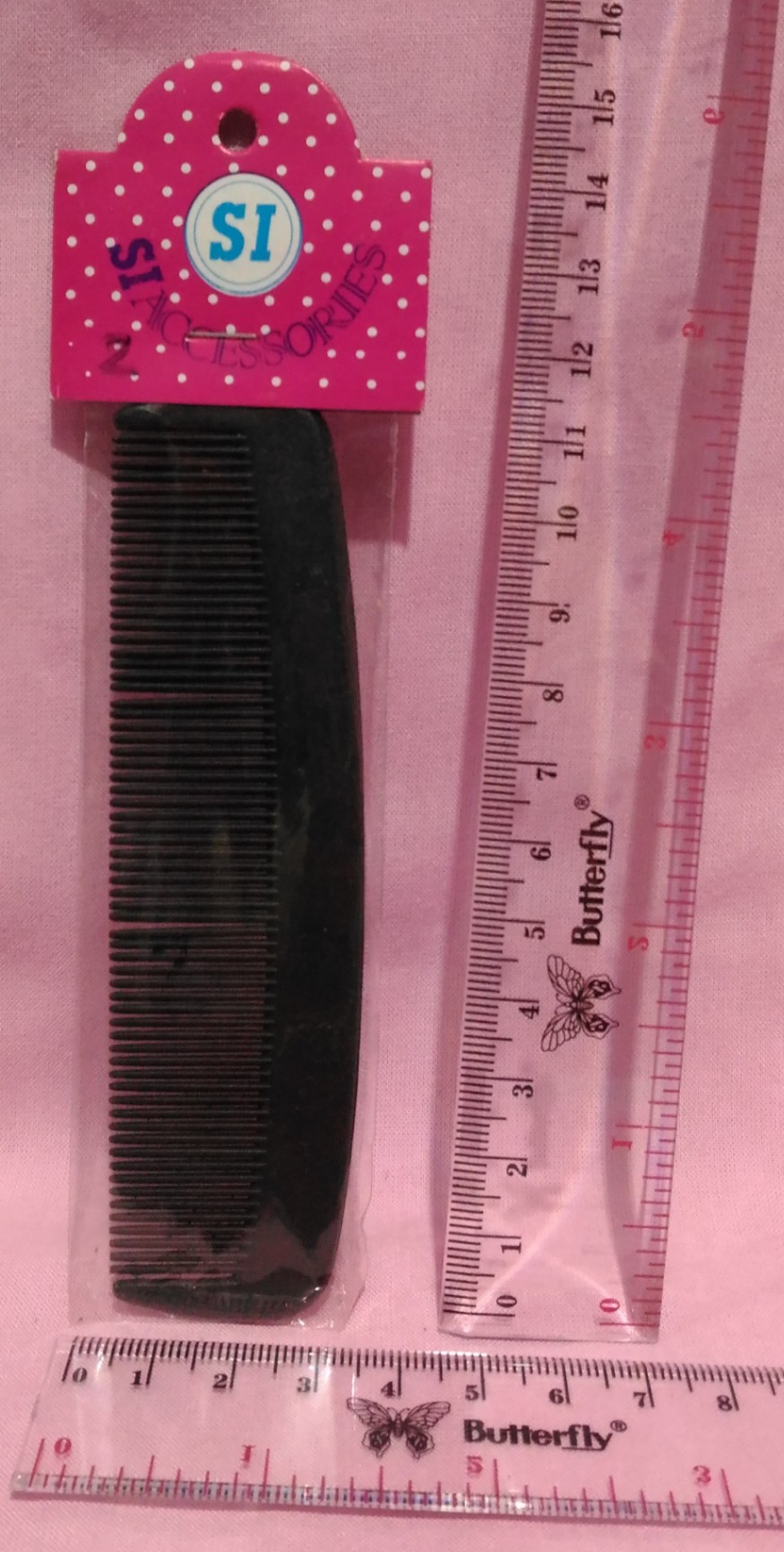 Comb Brush Sisir Cowok Hitam Simple Kecil Saku Kantong READY STOCK