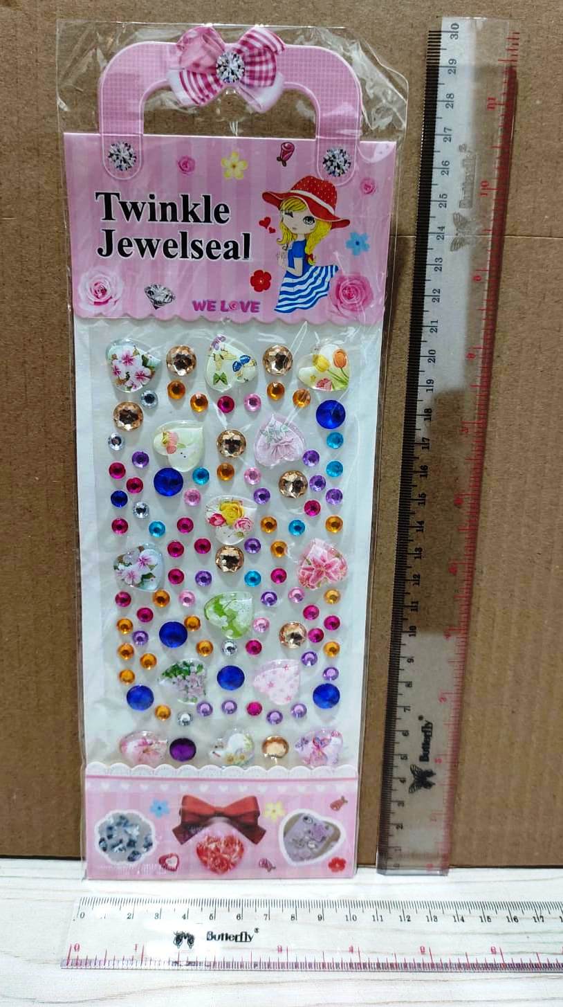 Sticker Stiker Tempel Manik Blink Kilat Kilap Metalik Kristal Crsytal