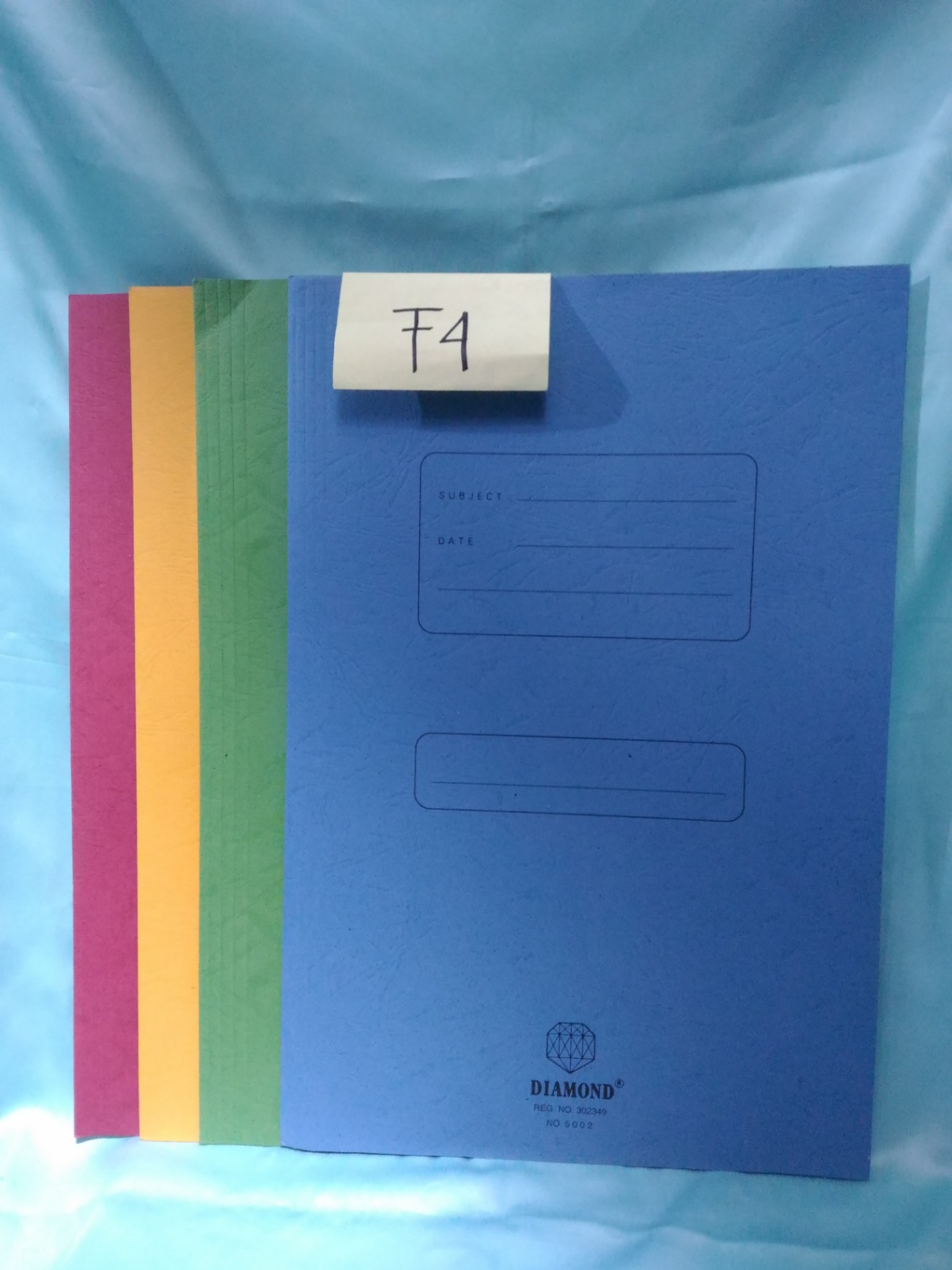 Map Kertas Diamond Polos 5002 Biru Hijau Kuning Merah 1pack isi 50pcs