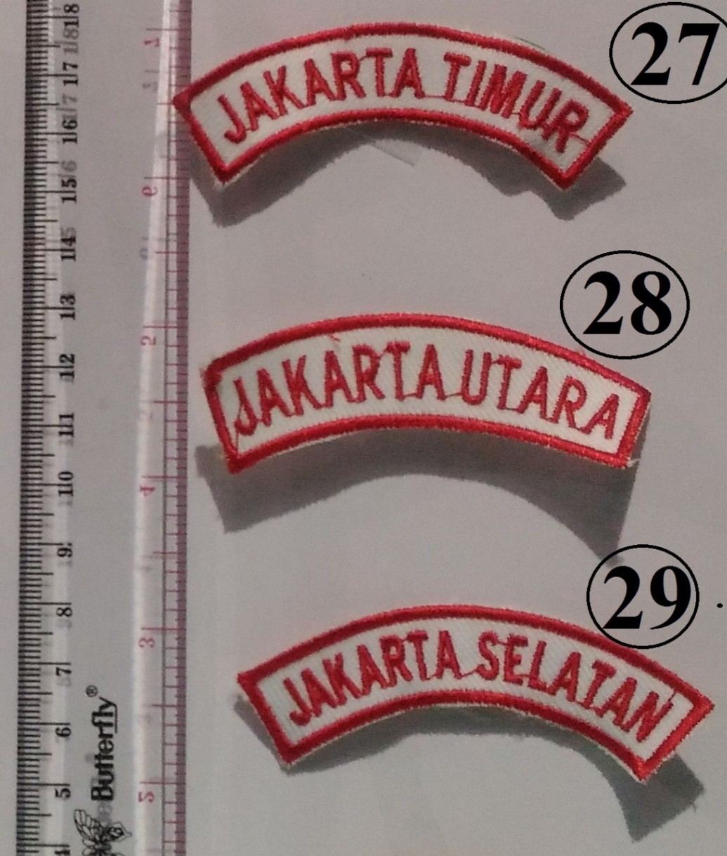 Logo Badge Bet Bordiran Lencana Seragam Sekolah Pramuka Paskib PMR PMI
