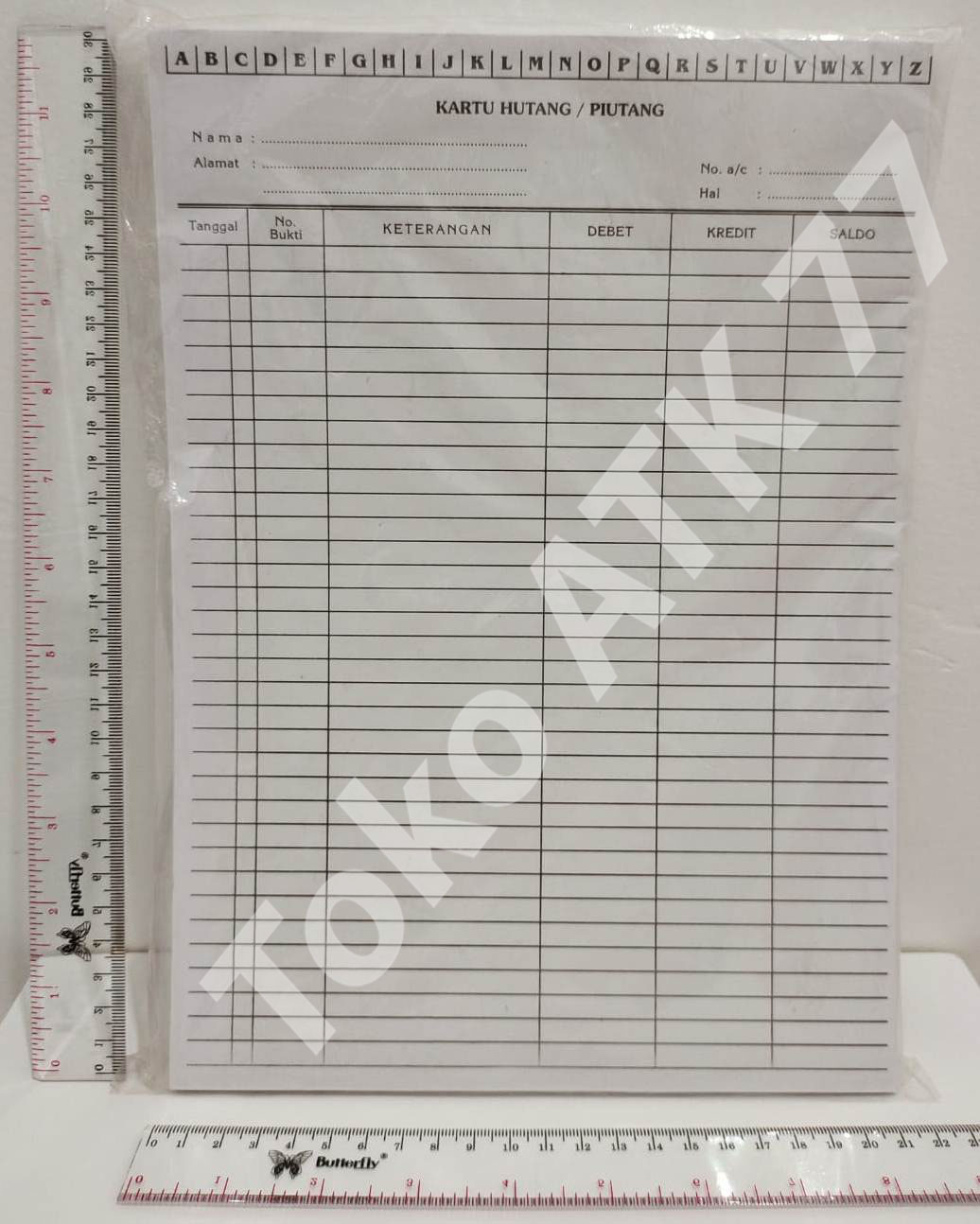 Kartu Hutang Piutang A4 Besar READY STOCK