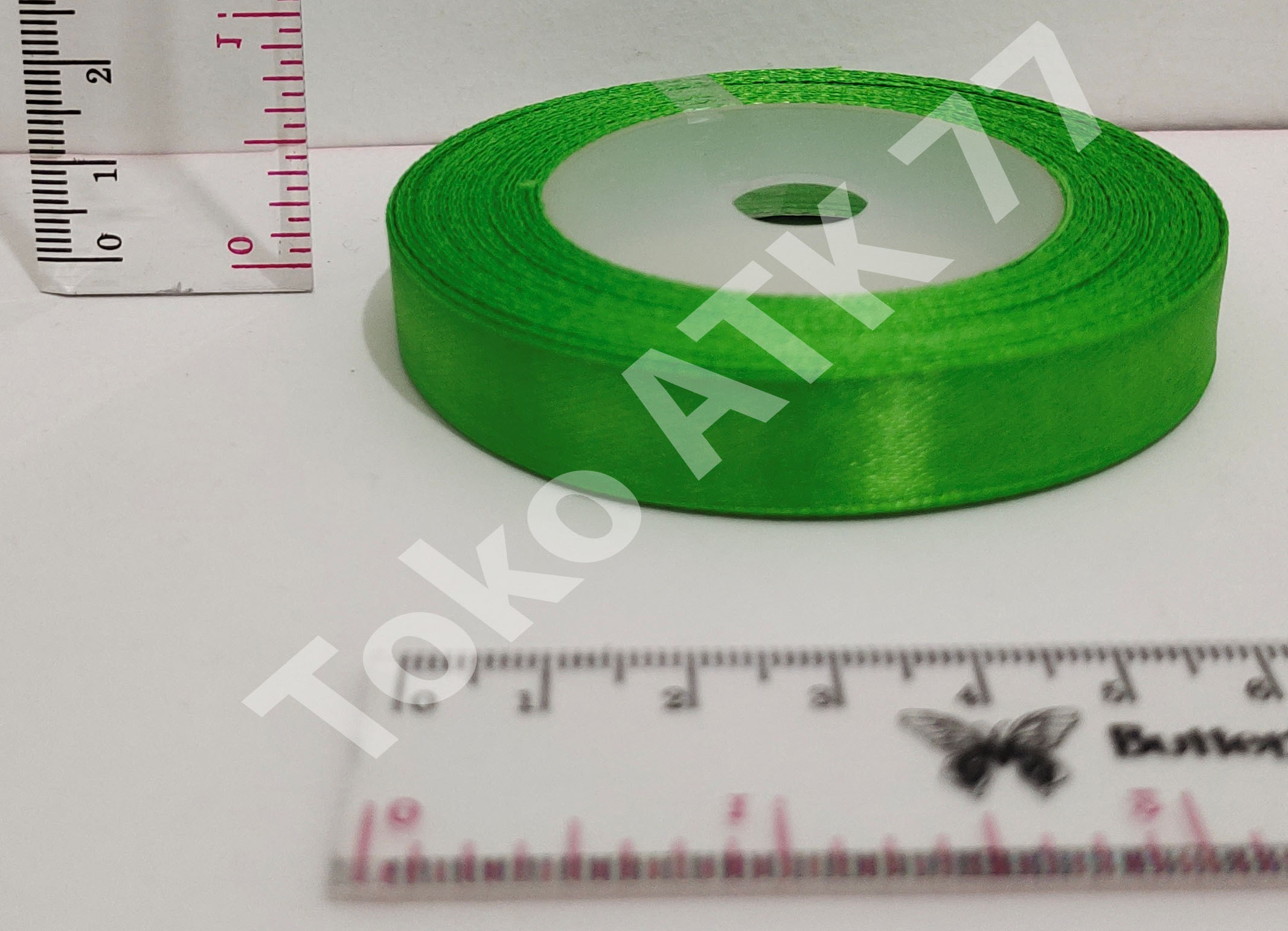 Pita Kado Kain Satin 0.5" 0,5" 1/2" Hijau Muda READY STOCK
