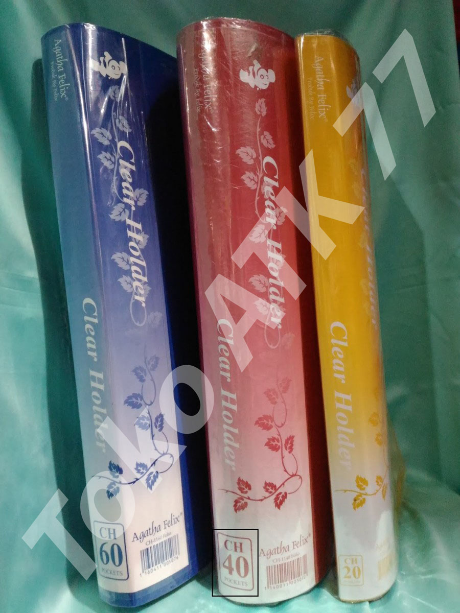 Map File Clear Holder F4 Folio isi 40 Sekat Plastik merk Felix