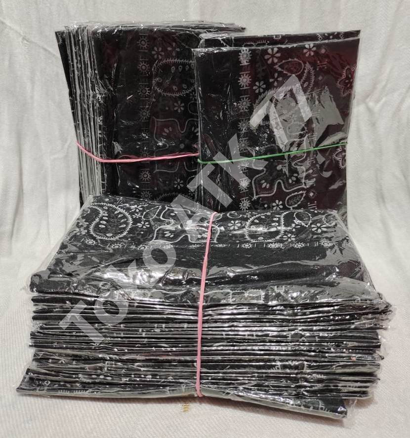 Slayer Syal Sapu Tangan Besar Kain Masker Penutup Batik Hitam