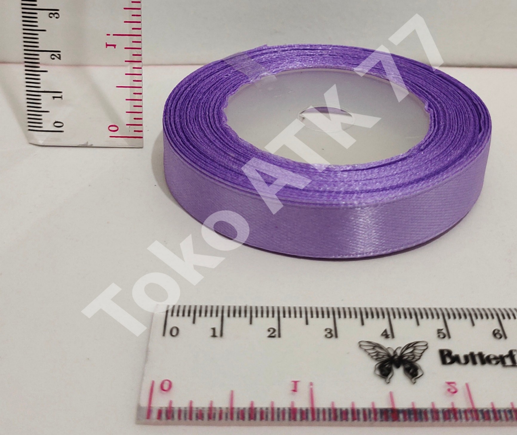Pita Kado Kain Satin 0.5" 0,5" 1/2" Ungu Muda READY STOCK