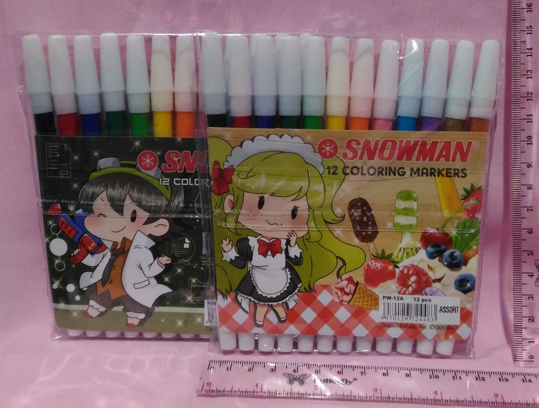 Spidol 12 Warna Snowman READY STOCK
