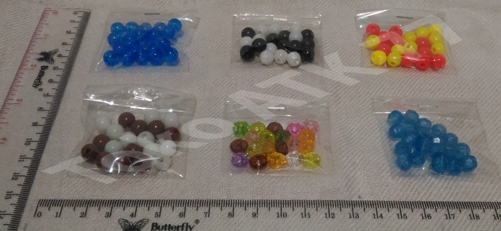 Manik Manik Bulat Biji bikin Kalung Gelang 5bungkus READY STOCK
