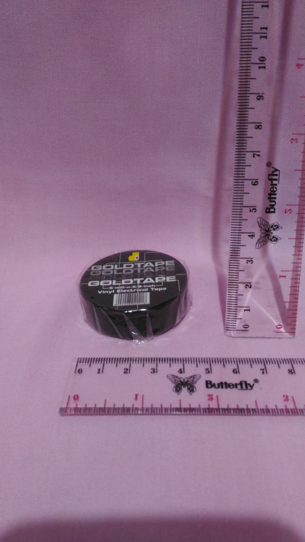 Solatip Listrik Goldtape Kecil Hitam 12 mm Lingkar Kecil READY STOCK