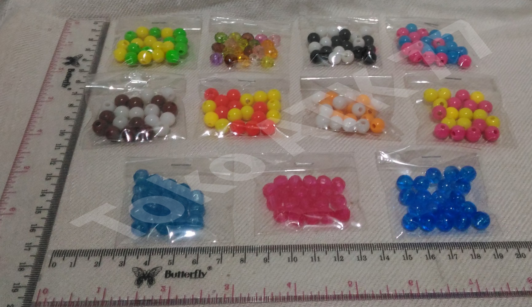 Manik Manik Bulat Biji bikin Kalung Gelang 5bungkus READY STOCK