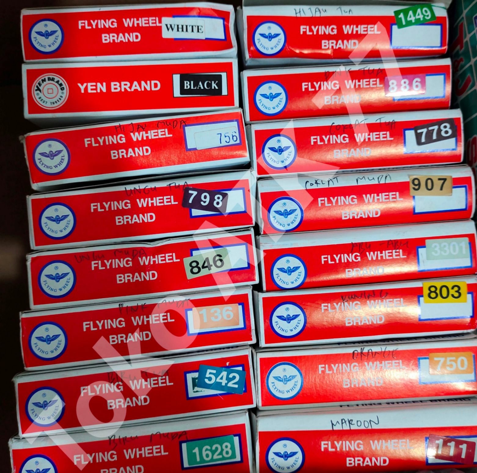 Benang Jahit Warna Warni Lengkap READY STOCK