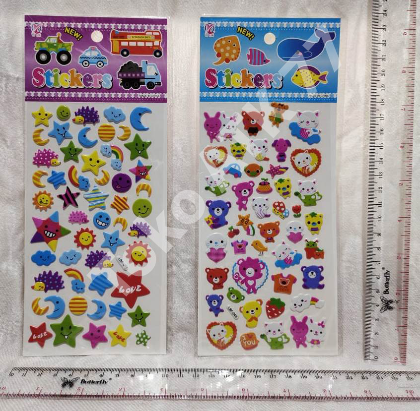 Sticker Stiker Tempelan Lucu Soft Timbul Aneka Motif Hewan Kue Ultah