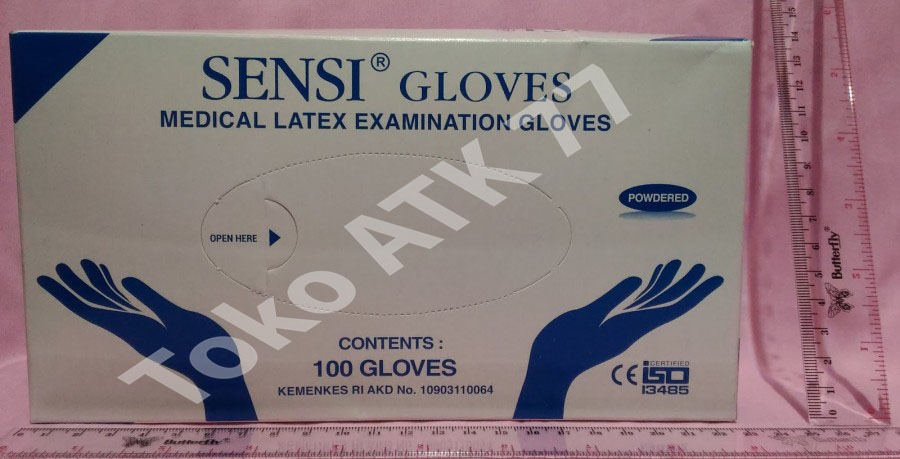 Sarung Tangan Praktikum Karet Sensi Medical Latex Exmaniation Gloves