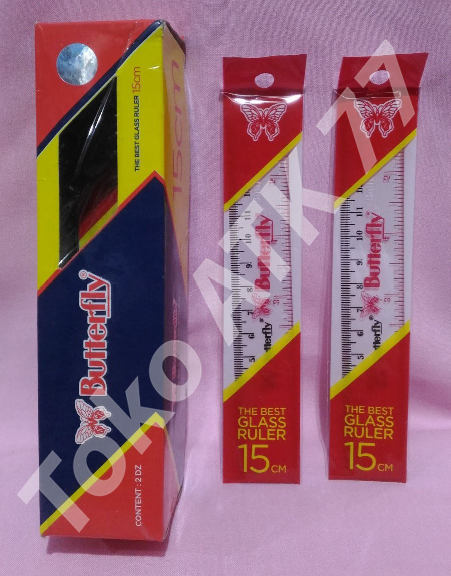 Penggaris Mistar Butterfly 15cm 1pcs READY STOCK