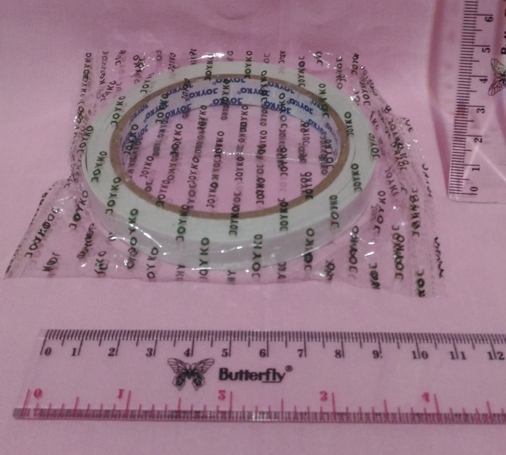 Dobel Double Doubel Tape Biasa Kertas  Solatip Bolak Balik 0,5" 0.5"