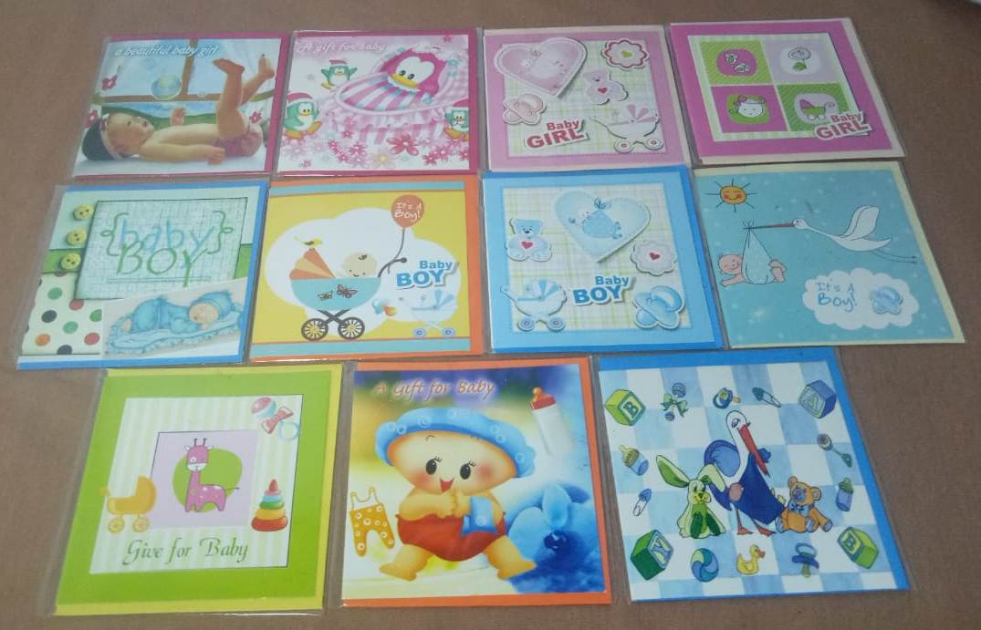 Kartu Ucapan Kelahiran Bayi Baby & amplop Kecil 1pcs READY STOCK