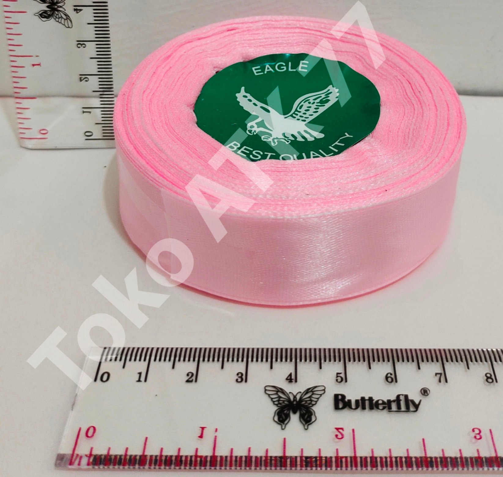 Pita Kado Kain Satin 1" 1 " Satu Inch Pink Muda READY STOCK