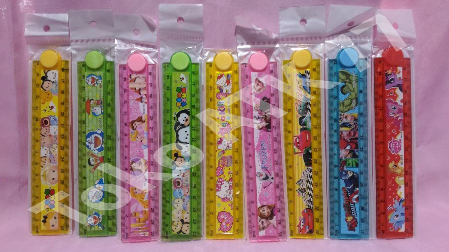 Penggaris Lipat 15cm 30cm 15 cm 30 cm Lucu Karakter Kartun READY STOCK