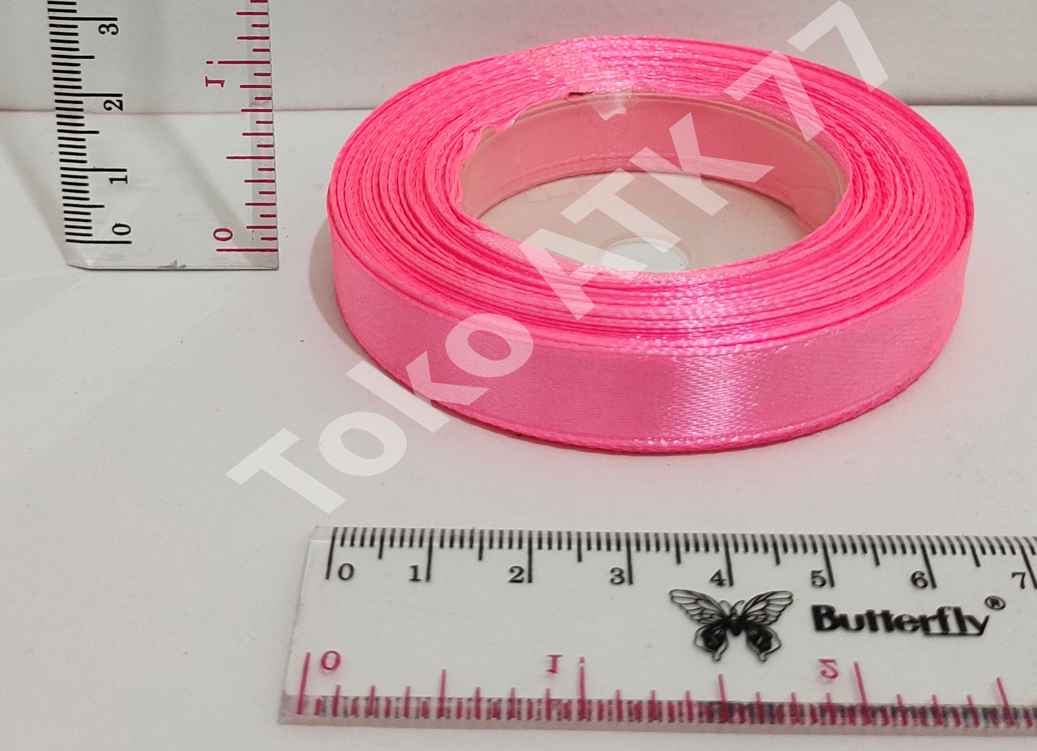Pita Kado Kain Satin 0.5" 0,5" 1/2" Pink Muda READY STOCK