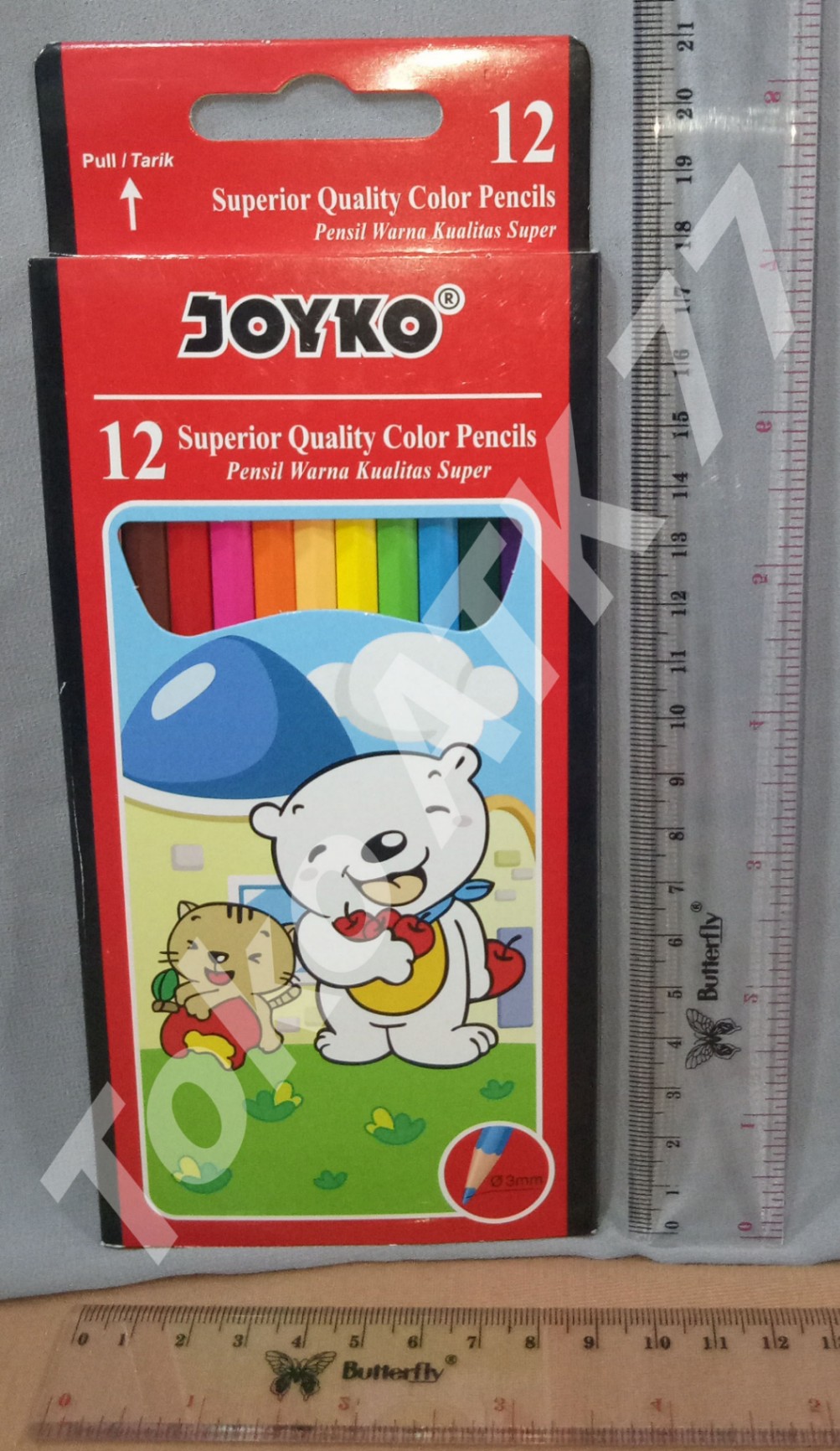 Pensil Warna Joyko 12 Panjang Superior Quality Seri Cp-12PB READY STOK