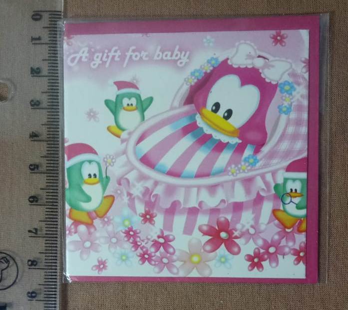 Kartu Ucapan Kelahiran Bayi Baby & amplop Kecil 1pcs READY STOCK