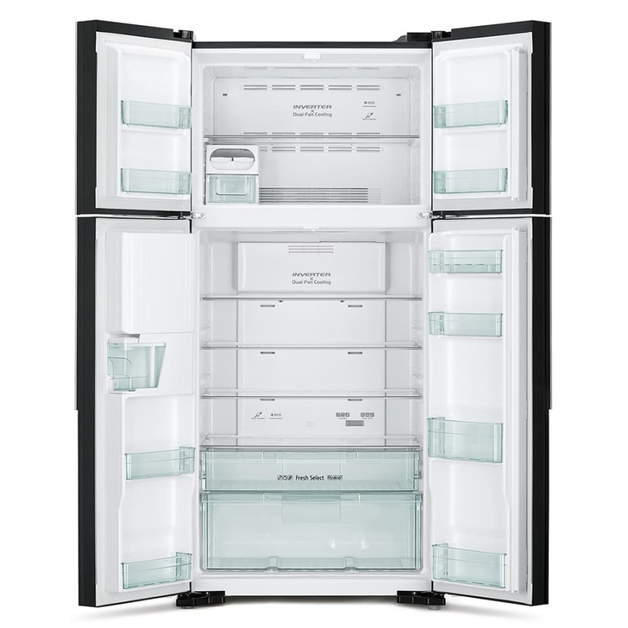 Kulkas Hitachi R-W70PGD7 GBK 550 L Big French 4 Door RW70PGD7