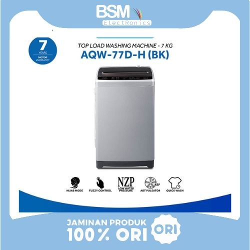 AQUA Japan Mesin Cuci Top Loading AQW-77D-H (1 Tabung / 7KG)