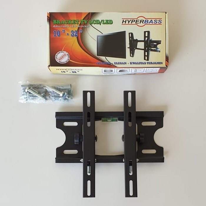 Bracket TV LED LCD HYPERBASS + Waterpass 10 inch - 32inch
