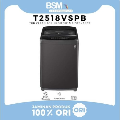 LG MESIN CUCI 1 TABUNG 18Kg TOP LOADING WASHER T2518VSPB
