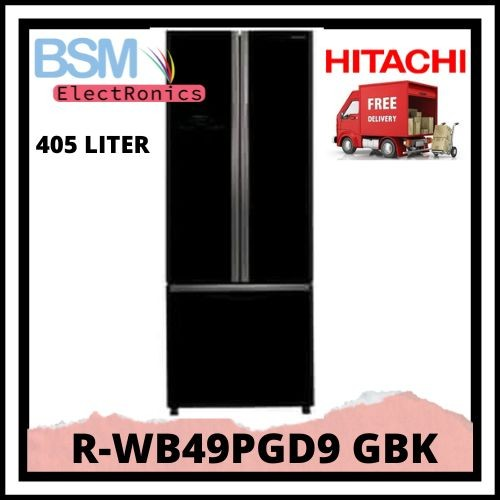 Kulkas HITACHI R-WB49PGD9 GBK/GBW 405 L RWB49PGD9 Bottom Freezer