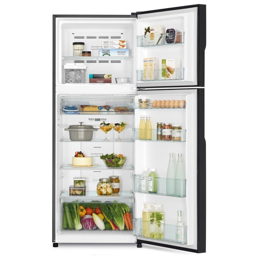 Kulkas Hitachi R-VG70PGD7 GBK 550 L Glass 2 Door RVG70PGD7