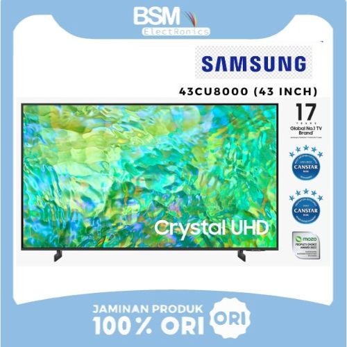 SAMSUNG 43cu8000 CRYSTAL 4K UHD SMART TV 43 Inch