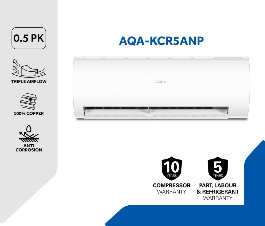 AQUA Japan Turbo Cool Air Conditioner 1/2 PK AQA-KCR5ANP