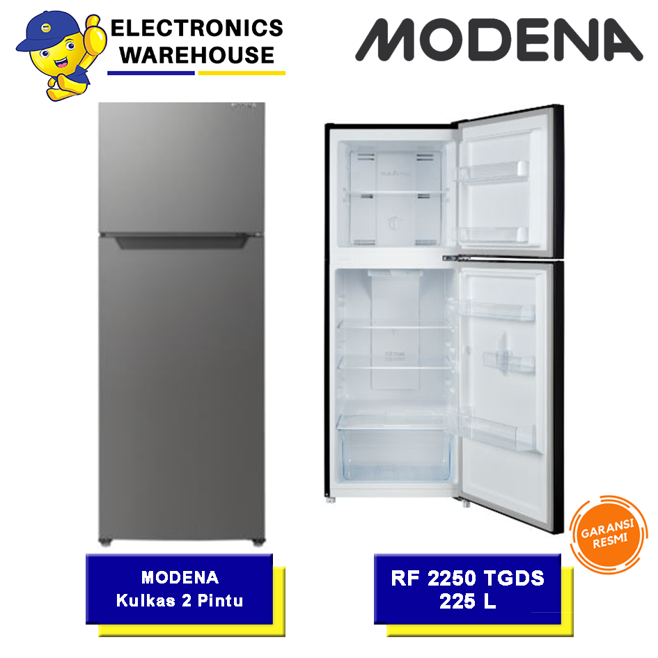 MODENA RF 2250 TGDS / RF2250TGDS Kulkas 2 Pintu w/ Total No Frost