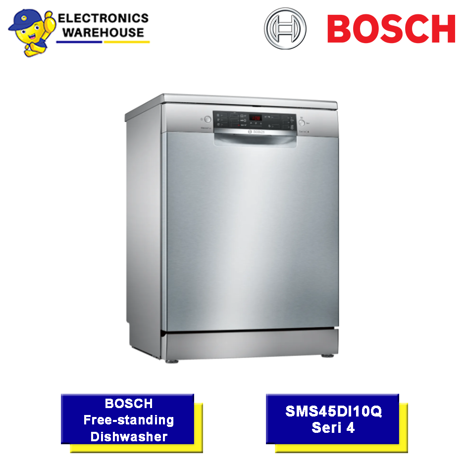 Bosch SMS45DI10Q Free-Standing Dishwasher 60 cm Seri 4 Silver Inox