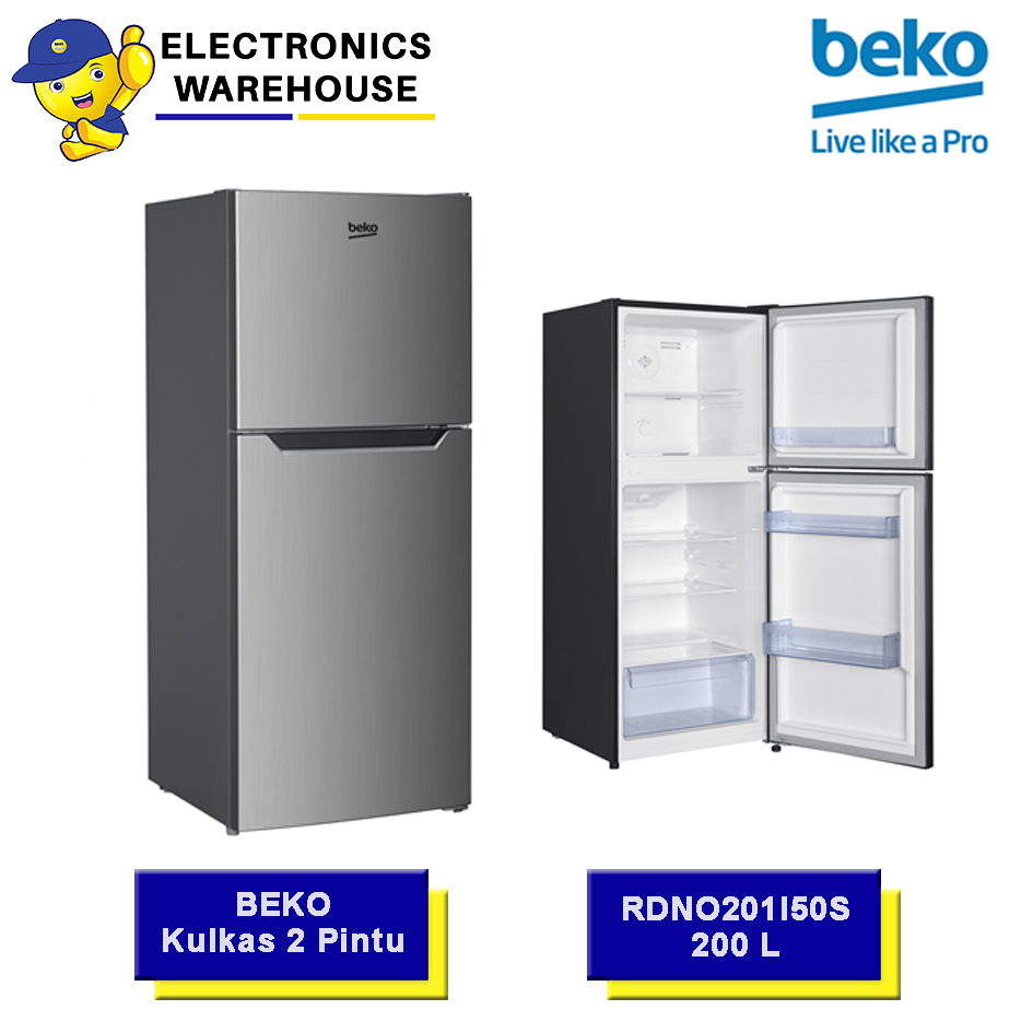 Beko RDNO201I50S / RDNO201 I50S Kulkas 2 pintu 200 Liter