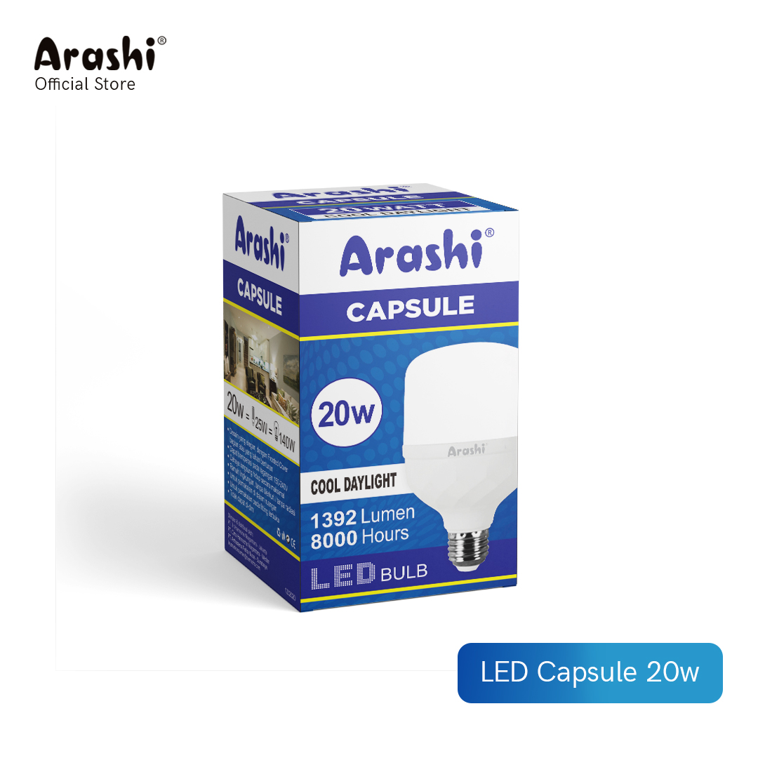 Arashi Lampu LED Capsule 20 watt CDL 5pcs - Putih