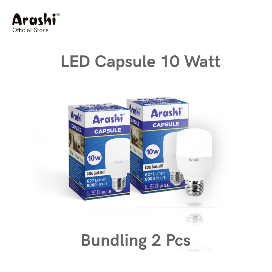 Arashi Lampu LED Capsule 10 watt CDL 2pcs - Putih