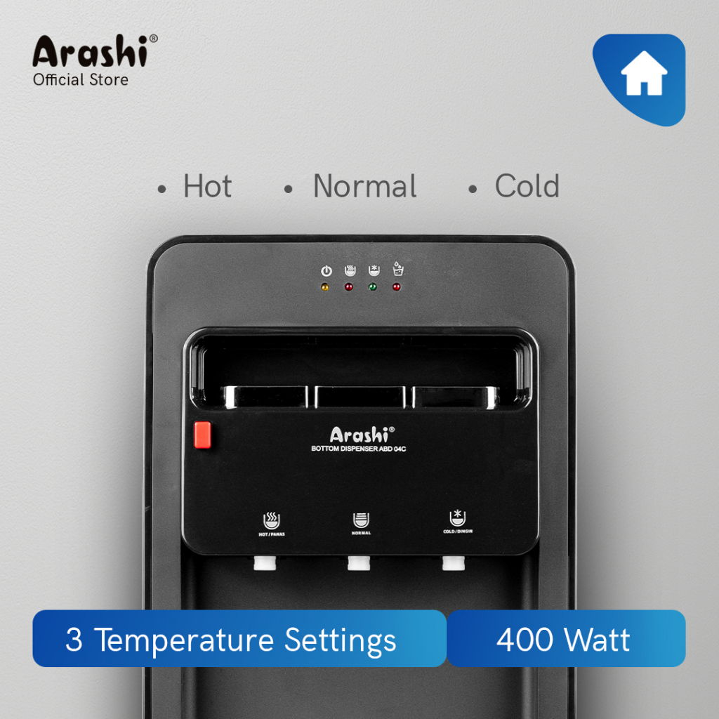 Arashi Bottom Dispenser ABD 04C / Hot & Cool / Galon Bawah
